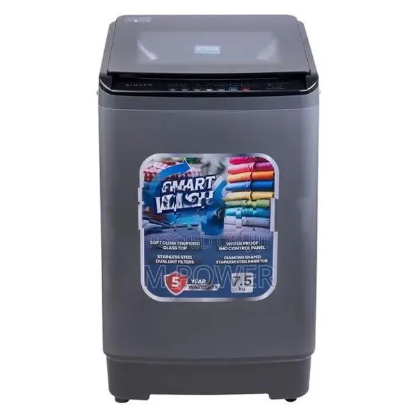 Singer Washing Machine 7.5 Kg Glass Top - Swm-Far75 Gt-Wr