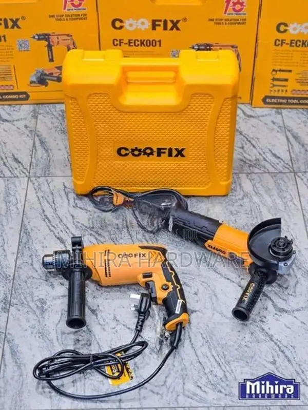 Coofix ECK001 Angle Grinder & impact drill machines combo kit pack