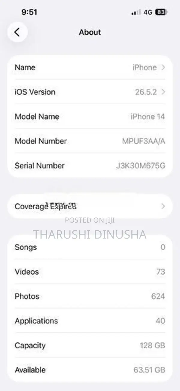 Apple iPhone 14 (Used)