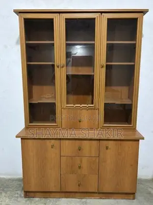 Wooden Display Cupboard with Glass Doors