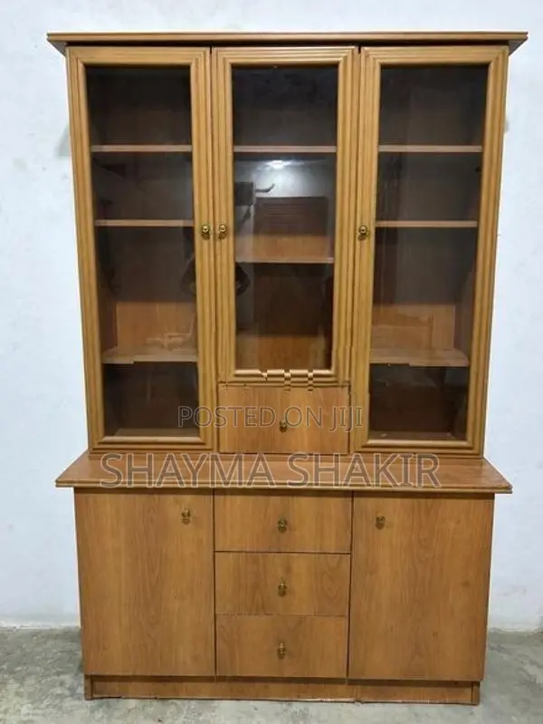 Wooden Display Cupboard with Glass Doors