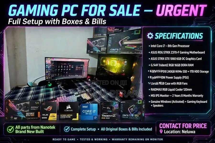 ASUS i7 8th Gen Gaming PC