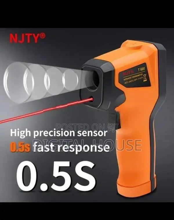 Thermometer Industrial Infrared Laser Digital (-50° to 600°) Model T60
