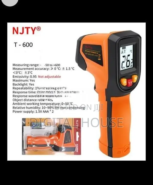 Thermometer Industrial Infrared Laser Digital (-50° to 600°) Model T60