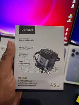 Ugreen Gan Fast Charger With Retractable Cable