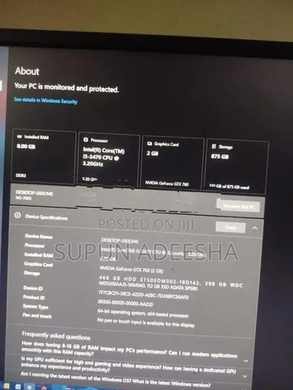 i5 2nd Gen 12GB RAM SSD HDD RGB Desktop PC