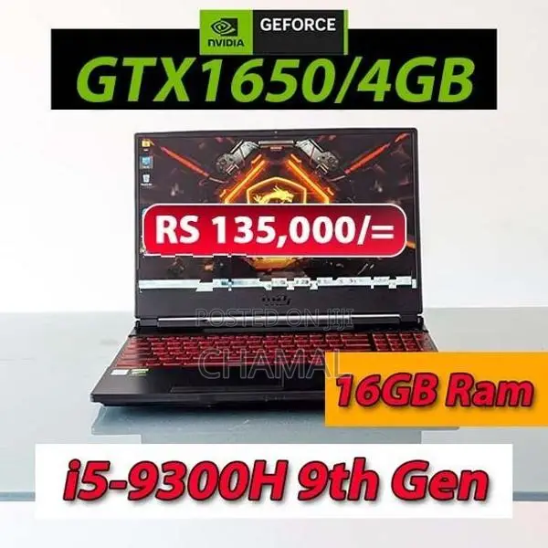 MSI GL65 Leopard Core i5-9300H 9th Gen|GTX 1650/4GB|15.6 inch FHD