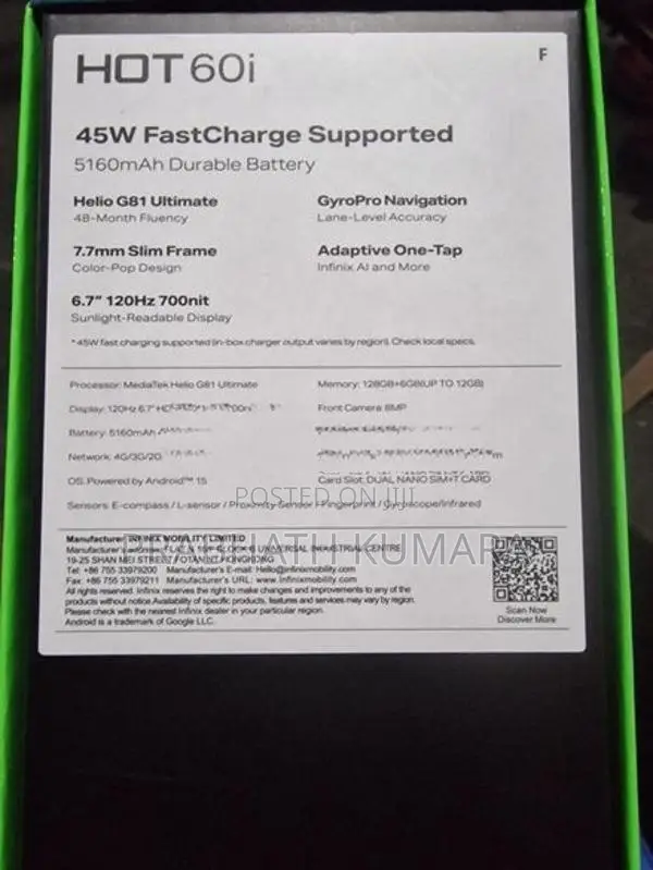 Infinix Hot 60i (Used)