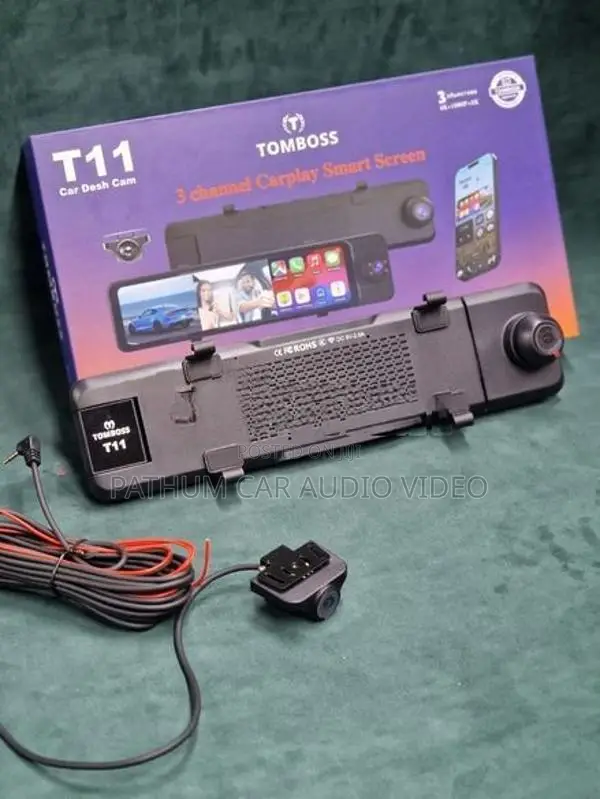 Tom Boss T113 Channel Car Dash Cam Smart Mirror Screen Wifi App Suppor