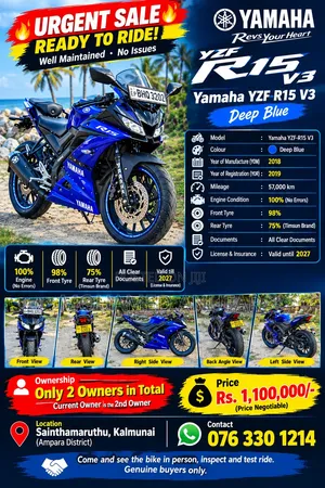 Yamaha R15 V3 2019 Blue