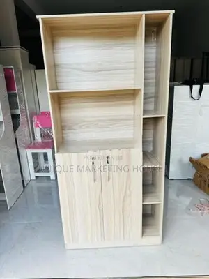 MODERN AMERICAN WHITE 5FT S/RK BOOK CUPBOARDS