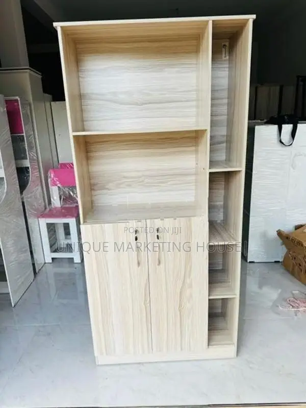 MODERN AMERICAN WHITE 5FT S/RK BOOK CUPBOARDS