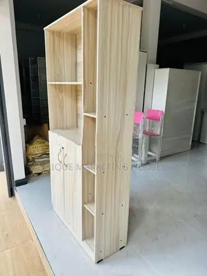 MODERN AMERICAN WHITE 5FT S/RK BOOK CUPBOARDS
