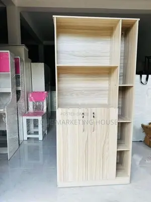 MODERN AMERICAN WHITE 5FT S/RK BOOK CUPBOARDS