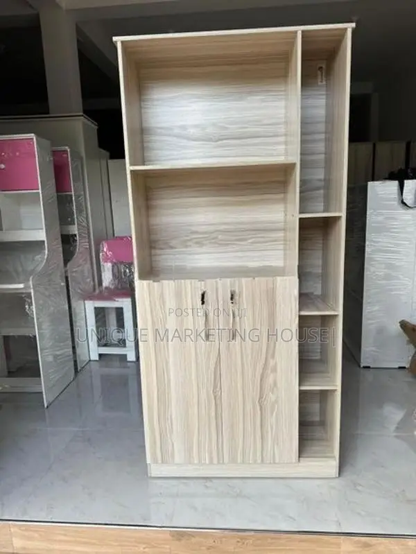 MODERN AMERICAN WHITE 5FT S/RK BOOK CUPBOARDS