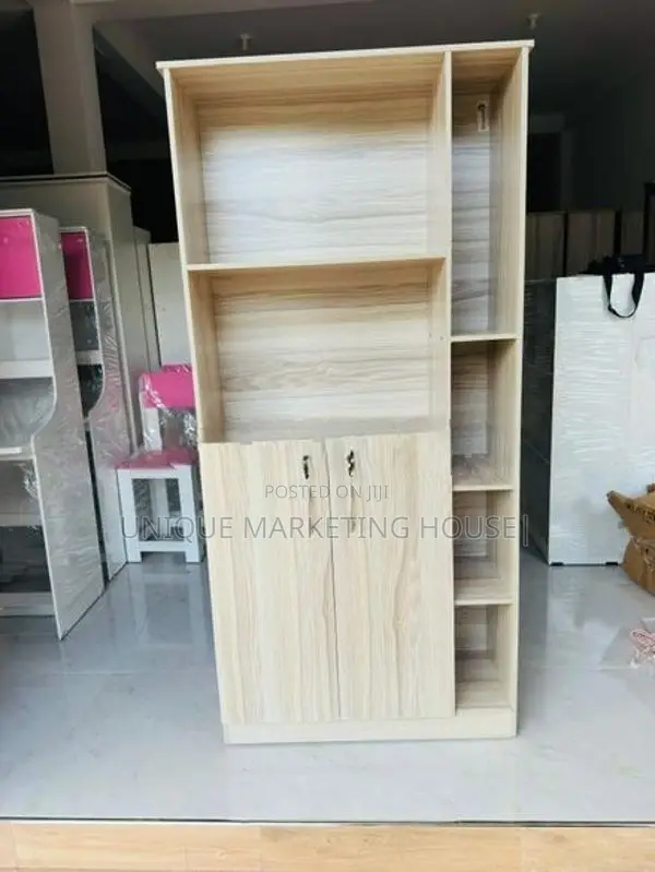 MODERN AMERICAN WHITE 5FT S/RK BOOK CUPBOARDS