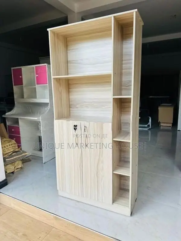 MODERN AMERICAN WHITE 5FT S/RK BOOK CUPBOARDS