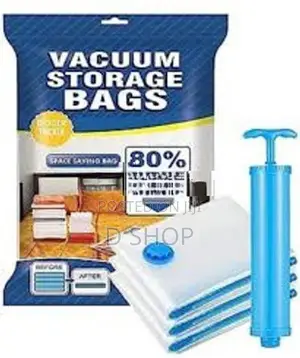Vacuum Storage - 5pcs Bags & Pump Luggage Organizer Packs