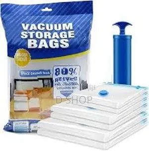 Vacuum Storage - 5pcs Bags & Pump Luggage Organizer Packs