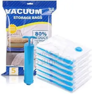 Luggage Travel Organizer Pack - Vacuum Storage 5 Bags & Pump