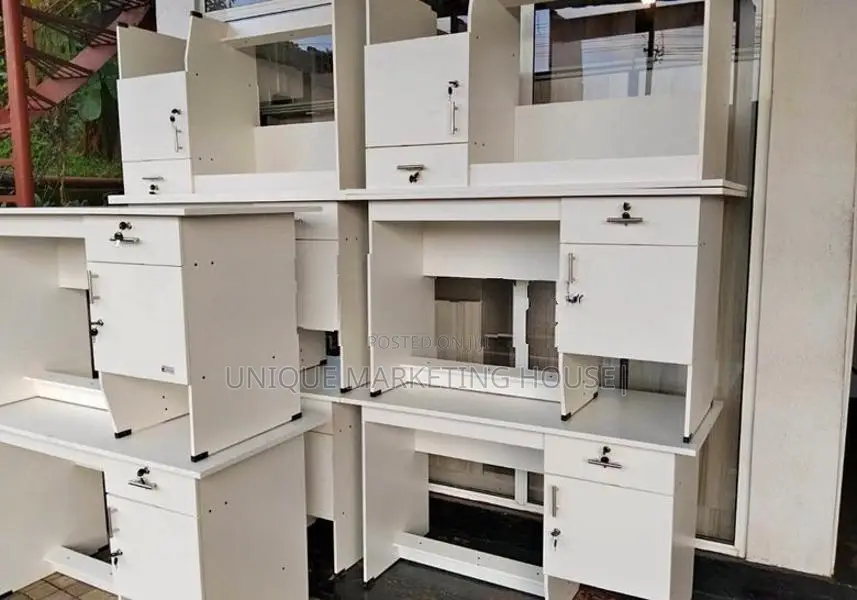 MODERN WHITE 4x2 OFFICE TABLES