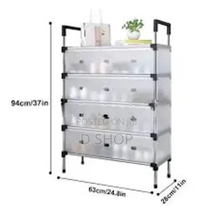 5 Layer Shoe Rack Lightweight Dust Storage Shelf