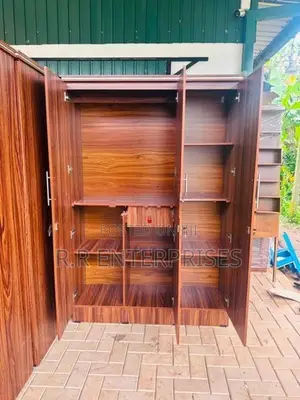 New 3 Door Melamine Wardrobes with Mirror .