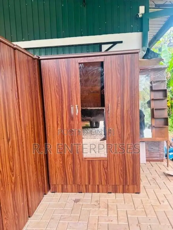 New 3 Door Melamine Wardrobes with Mirror .