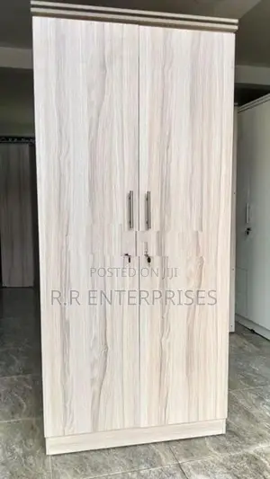 New 2 Door Ash White Melamine Wardrobes .