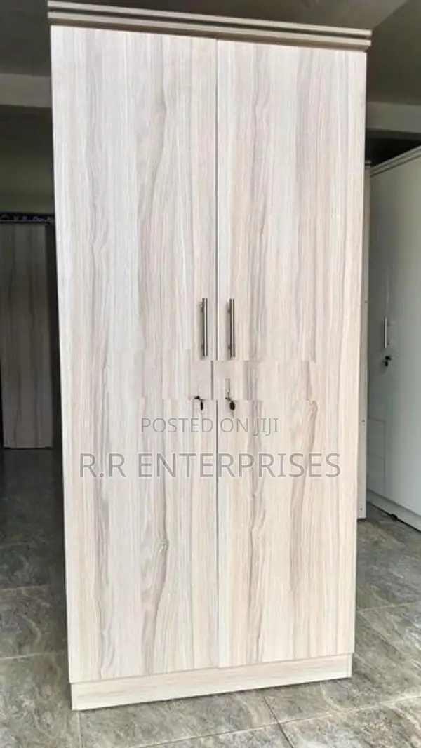 New 2 Door Ash White Melamine Wardrobes .