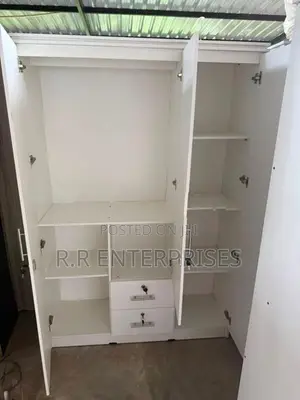 New 3 Door white Melamine Wardrobes .