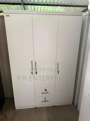 New 3 Door white Melamine Wardrobes .