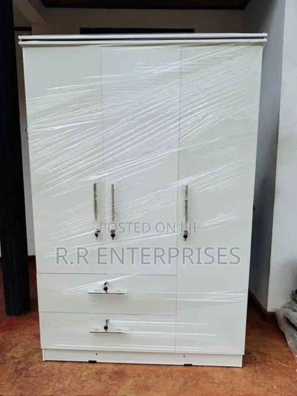 New 3 Door Melamine Wardrobes .