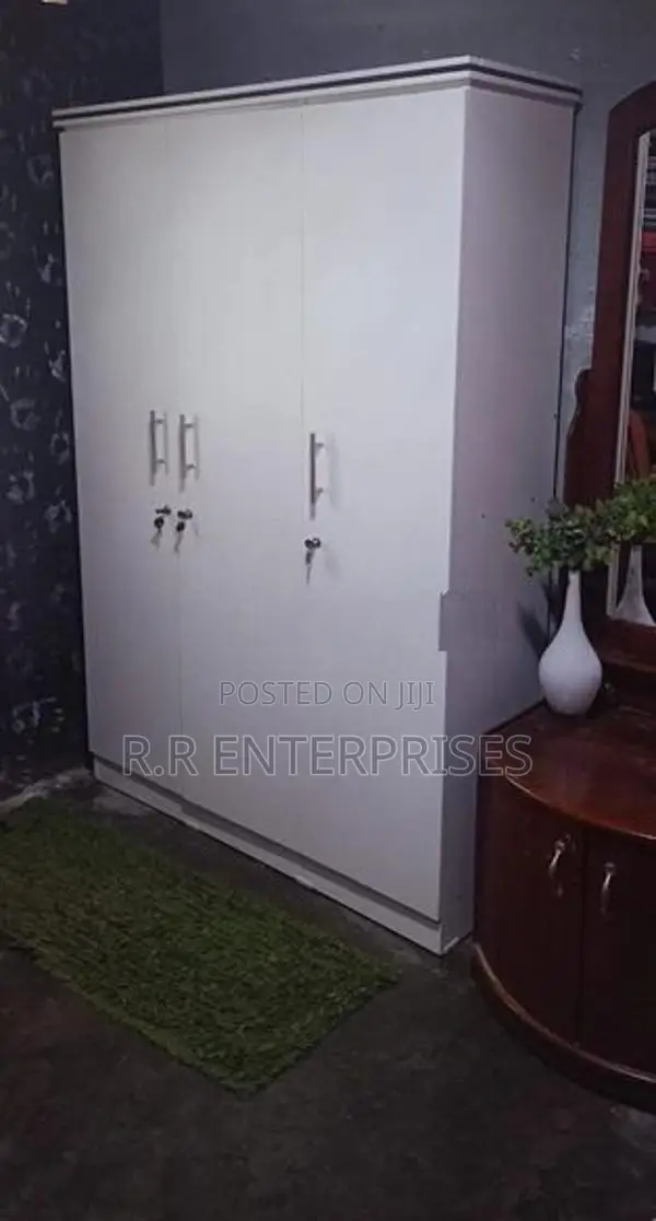 New 3 Door white Melamine Wardrobes .