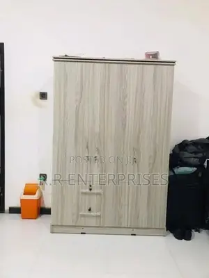 Ash White Melamine Wardrobes 3 Door .