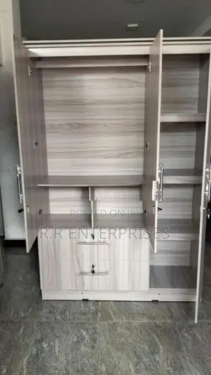 New 3D Ash White Melamine Wardrobes .