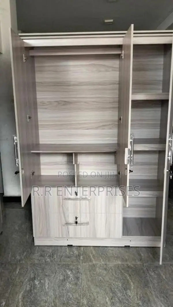 New 3D Ash White Melamine Wardrobes .