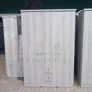 New 3 Door Ash White Melamine Wardrobes .