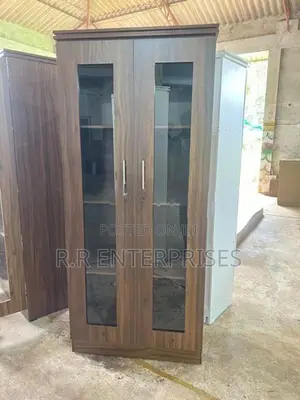 New 2 Door Melamine Office Cupboard .