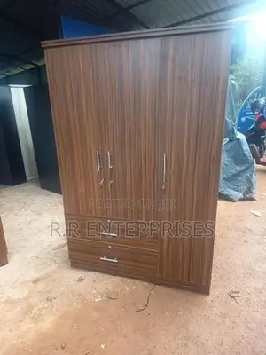 New 3D Brown Melamine Wardrobes .
