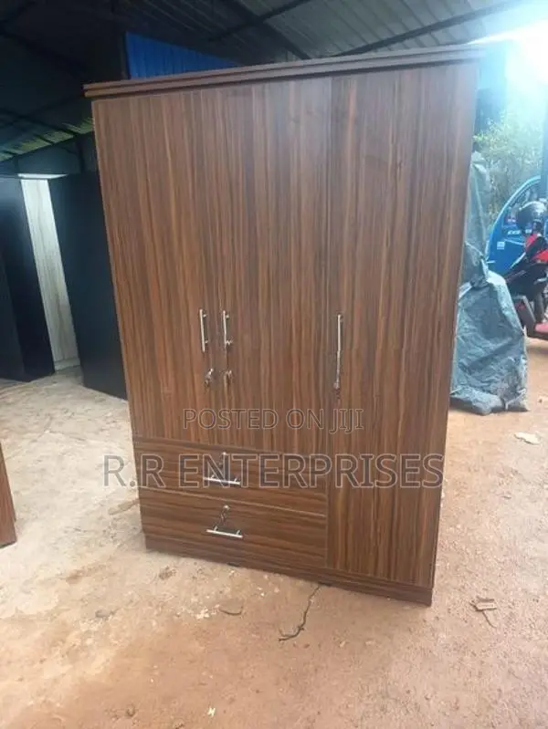 New 3D Brown Melamine Wardrobes .