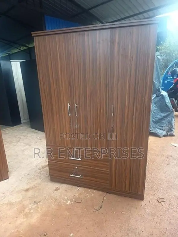 New 3D Brown Melamine Wardrobes .