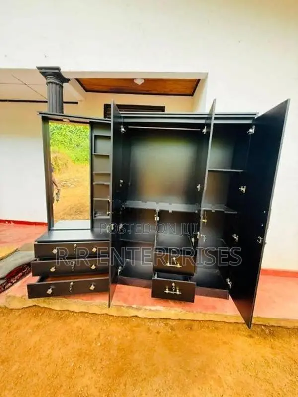 Black 3 Door wardrobes with Dressing Table .