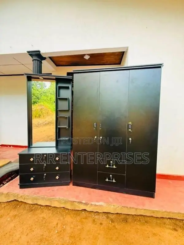 Black 3 Door wardrobes with Dressing Table .