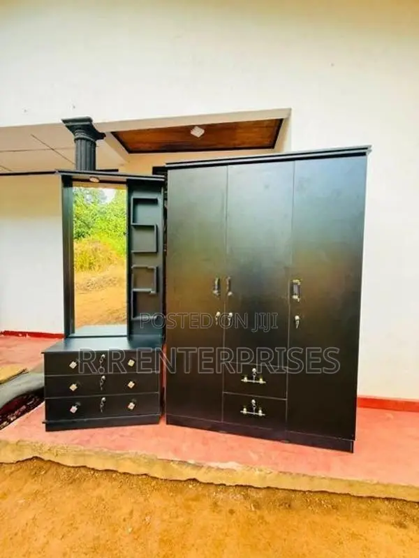 Black 3 Door wardrobes with Dressing Table .