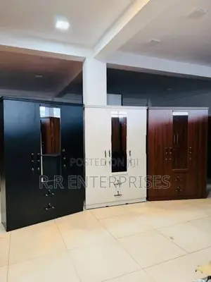 New 3 Door Melamine Wardrobes with Mirror .