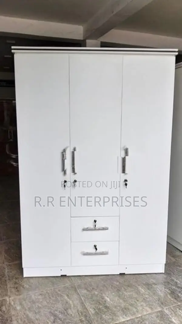 New 3D White Melamine Wardrobes .