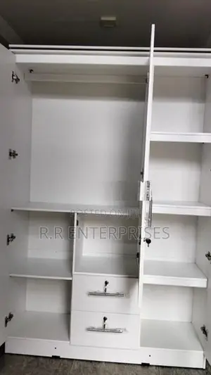 New 3D White Melamine Wardrobes .