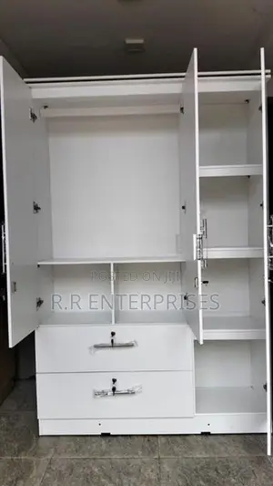 New 6*4 ft 3 Door white Melamine Wardrobes .