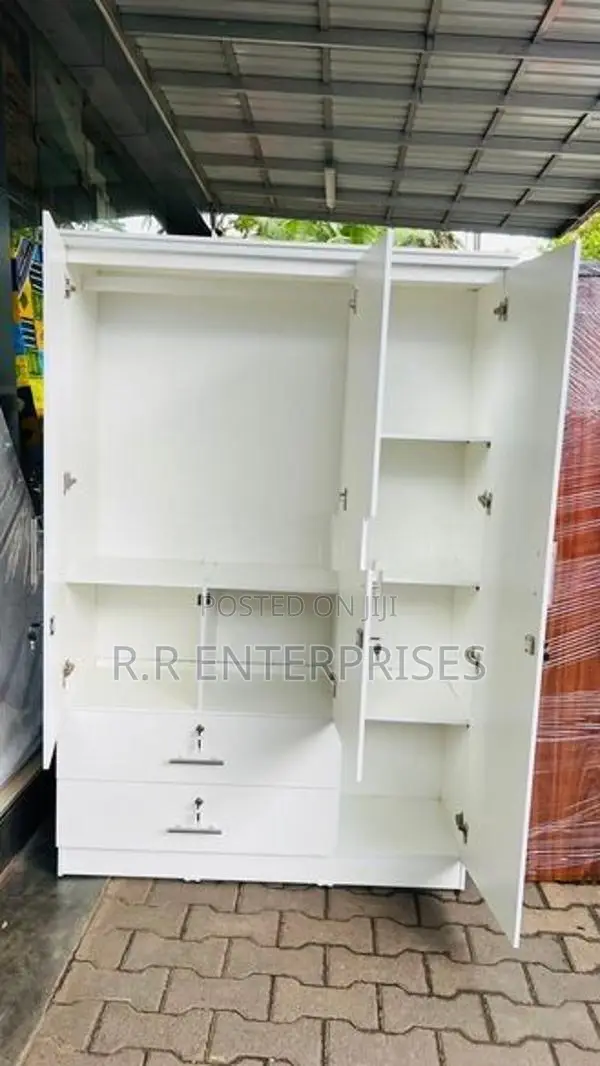 New 3 Door white Melamine Wardrobes .
